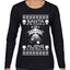 Santa Is Fake Aliens Are Real Ugly Christmas Sweater Womens Graphic Long Sleeve T-Shirt
