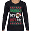 Where My Ho's At? Ugly Christmas Sweater Womens Graphic Long Sleeve T-Shirt
