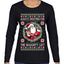 Always Shooting For The Naughty List Ugly Christmas Sweater Womens Graphic Long Sleeve T-Shirt