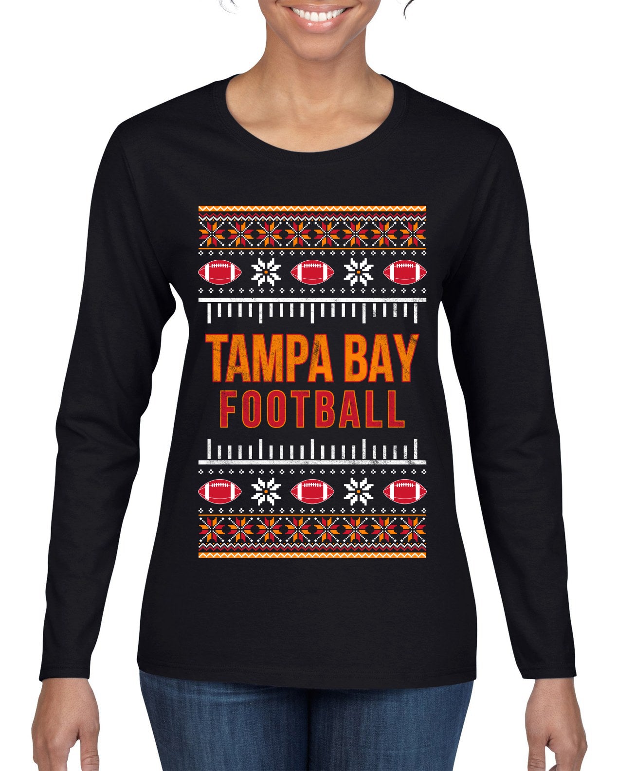 City of Tampa Bay TB American Football Fantasy Fan Ugly Christmas Sweater Unisex Crewneck Sweatshirt