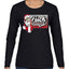 F Around And Find Out Santa Sign Ugly Christmas Sweater Womens Graphic Long Sleeve T-Shirt