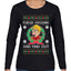 Fudge Around And Find Out Story Ugly Christmas Sweater Womens Graphic Long Sleeve T-Shirt