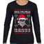 Valhalla Deck The Halls With Skulls & Bodies Ugly Christmas Sweater Womens Graphic Long Sleeve T-Shirt