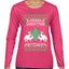 Merry Christmas Bitches Ugly Christmas Sweater Womens Graphic Long Sleeve T-Shirt