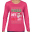 Where my Hos At Santa Funny Ugly Christmas Sweater Womens Graphic Long Sleeve T-Shirt