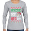 Where my Hos At Santa Funny Ugly Christmas Sweater Womens Graphic Long Sleeve T-Shirt