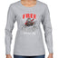 Free Sleigh Rides Warm Blankets & Hot Cocoa Christmas Womens Graphic Long Sleeve T-Shirt