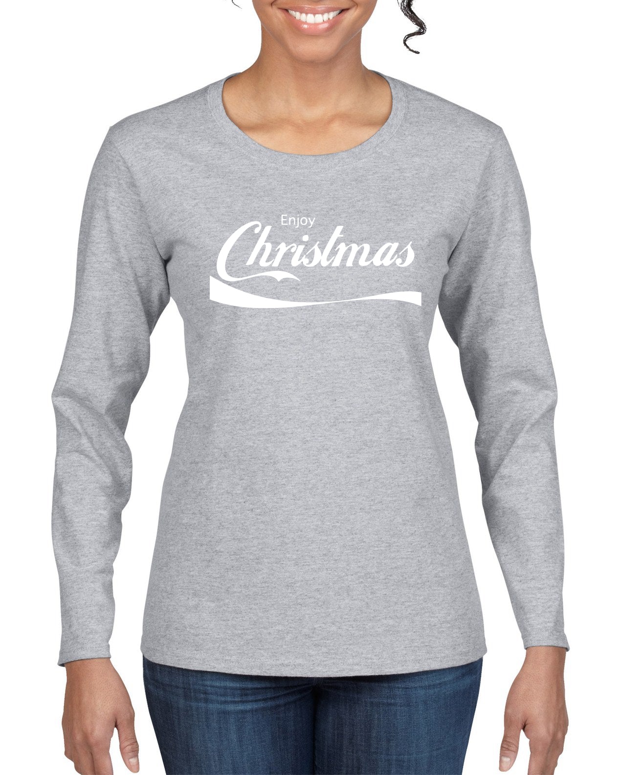 Enjoy Christmas Christmas Womens Graphic Long Sleeve T-Shirt