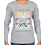Fully Vaccinated Still Antisocial Ugly Christmas Sweater Womens Graphic Long Sleeve T-Shirt