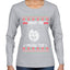 Under The Missle Toe Ugly Christmas Sweater Womens Graphic Long Sleeve T-Shirt