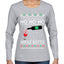 Ho Ho Ho Whole Bottle Wine Spirits Ugly Christmas Sweater Womens Graphic Long Sleeve T-Shirt