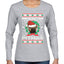 Merry Pitmas Christmas Womens Graphic Long Sleeve T-Shirt