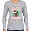 My Pugly Christmas Sweater Christmas Womens Graphic Long Sleeve T-Shirt