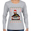 Let's Go Brandon Leo Laughing Meme Ugly Christmas Sweater Womens Graphic Long Sleeve T-Shirt