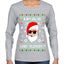 Original Hipster IPAs and Sleigh?!  Ugly Christmas Sweater Womens Graphic Long Sleeve T-Shirt