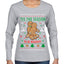 Tis' The Season To Be Naughty Ugly Christmas Sweater Womens Graphic Long Sleeve T-Shirt