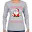 One For Biden One For Harris Santa Ugly Christmas Sweater Womens Graphic Long Sleeve T-Shirt