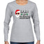Hipster Santa IPAs and Sleigh? Christmas Womens Graphic Long Sleeve T-Shirt