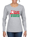 I'm Not Santa But You Can Still Sit On My Lap Christmas Womens Graphic Long Sleeve T-Shirt