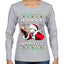 Friday Hood Santa  Ugly Christmas Sweater Womens Graphic Long Sleeve T-Shirt