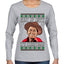 Shut Up Hippy It's Christmas Ugly Christmas Sweater Womens Graphic Long Sleeve T-Shirt