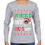 Where My Ho's At? Ugly Christmas Sweater Womens Graphic Long Sleeve T-Shirt
