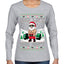 No Lift No Gift Fitness Workout Santa Ugly Christmas Sweater Womens Graphic Long Sleeve T-Shirt