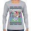 Santa Game Show I'd Like To Solve the Puzzle Wheel Ugly Christmas Sweater Womens Graphic Long Sleeve T-Shirt