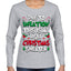 Due To Inflation This Is My Ugly Christmas Sweater Ugly Christmas Sweater Womens Graphic Long Sleeve T-Shirt