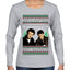 Escaped Bandits Classic Home Holiday Movie Ugly Christmas Sweater Womens Graphic Long Sleeve T-Shirt