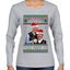Beginning To Look Like You Miss Us Trump Carlson 24 Ugly Christmas Sweater Womens Graphic Long Sleeve T-Shirt