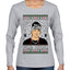 Peso Feliz Navidad Pluma Ugly Christmas Sweater Womens Graphic Long Sleeve T-Shirt