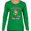 Sorry Santa I Elfed It Up This Year Christmas Womens Graphic Long Sleeve T-Shirt