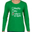 Naughty Nice I Elfed It Up Again Christmas Womens Graphic Long Sleeve T-Shirt