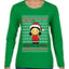 Red Light Green Light Ugly Christmas Sweater Womens Graphic Long Sleeve T-Shirt