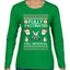 Fully Vaccinated Still Antisocial Ugly Christmas Sweater Womens Graphic Long Sleeve T-Shirt