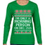 I'm Only A Morning Person on December 25th Ugly Christmas Sweater Womens Graphic Long Sleeve T-Shirt