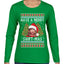 Merry Swiftmas Ugly Christmas Sweater Womens Graphic Long Sleeve T-Shirt