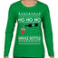 Ho Ho Ho Whole Bottle Wine Spirits Ugly Christmas Sweater Womens Graphic Long Sleeve T-Shirt