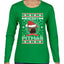 Merry Pitmas Christmas Womens Graphic Long Sleeve T-Shirt