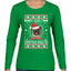 My Pugly Christmas Sweater Christmas Womens Graphic Long Sleeve T-Shirt