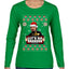 Let's Go Brandon Leo Laughing Meme Ugly Christmas Sweater Womens Graphic Long Sleeve T-Shirt