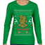 Tis' The Season To Be Naughty Ugly Christmas Sweater Womens Graphic Long Sleeve T-Shirt