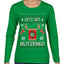 Let's Get Blitzened Rein Beer Ugly Christmas Sweater Womens Graphic Long Sleeve T-Shirt