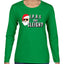 Hipster Santa IPAs and Sleigh? Christmas Womens Graphic Long Sleeve T-Shirt