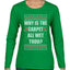 Todd Margo Why Is The Carpet All Wet Todd? Individual Couples Ugly Christmas Sweater Womens Graphic Long Sleeve T-Shirt