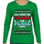 All I Want For Christmas Is Peace on Earth  Ugly Christmas Sweater Womens Graphic Long Sleeve T-Shirt