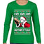 Friday Hood Santa  Ugly Christmas Sweater Womens Graphic Long Sleeve T-Shirt