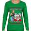 That Santa Mother F Isn't Real CLEAN  Ugly Christmas Sweater Womens Graphic Long Sleeve T-Shirt