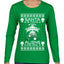 Santa Is Fake Aliens Are Real Ugly Christmas Sweater Womens Graphic Long Sleeve T-Shirt